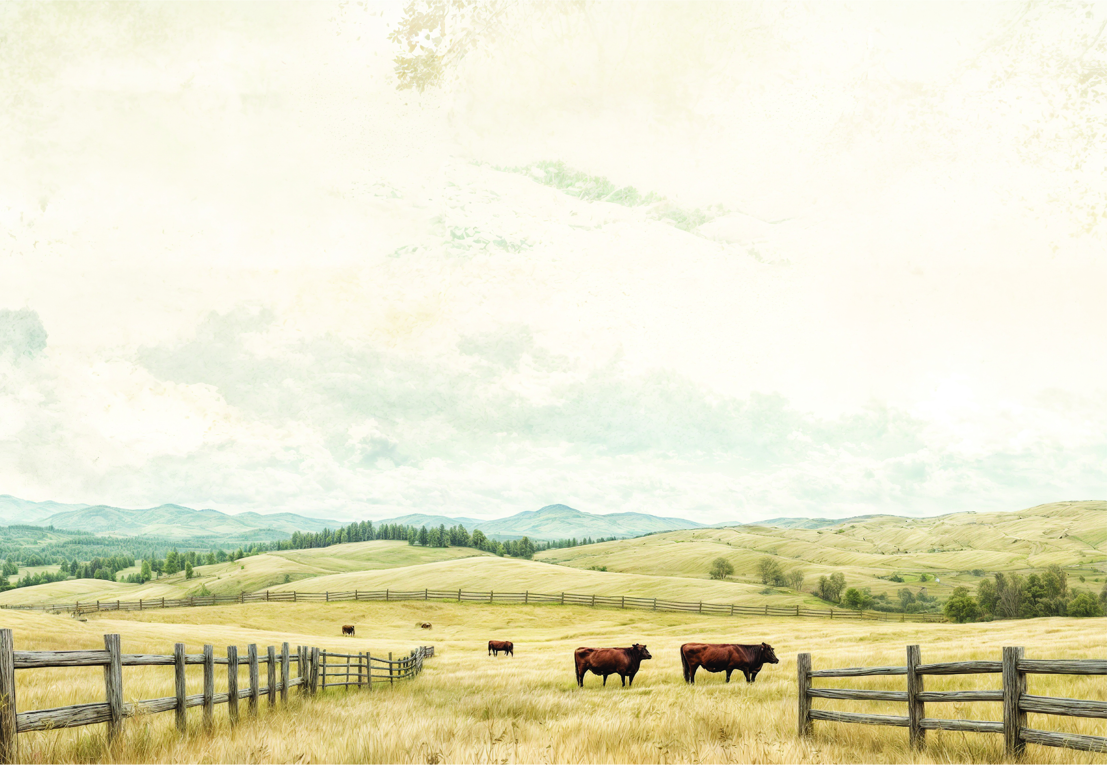 Rolling pasture landscape